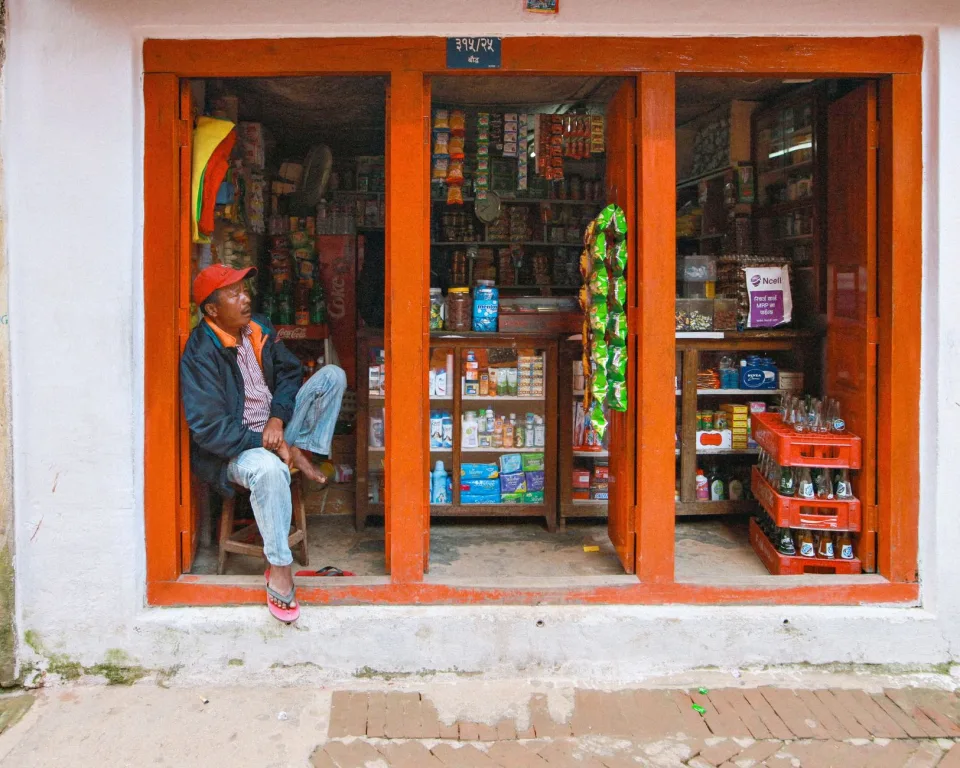 Kệ gạo và hàng khô